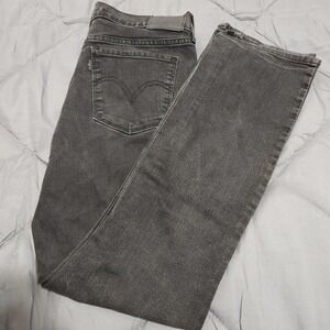 Levi's 505 Jeans Women's 28x30 Mid Rise Straight Gray Denim Stretch